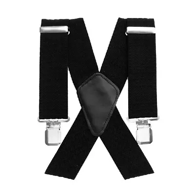 £8.94 • Buy 50mmHeavy Duty Work Trouser Braces Highly Elasticated Unisex Suspenders Black