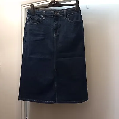 Marks And Spencer - Indigo Denim Skirt - Size 12 • £11