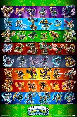  2013 ACTIVISION SKYLANDERS SWAP FORCE VIDEO GAME POSTER 22x34 FREE SHIP • $9.99