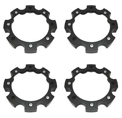 4x Moto Metal Satin Black Center Hub Cap Spacers 8 Lug 8x6.5 8x165.1 8x170 8x180 • $69.59