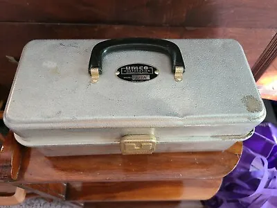 Vintage UMCO 102A Tacklebox Double Tray U.S.A 12x5 W/ Tackle Line & Lures • $30.40