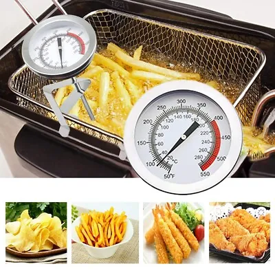 £6.27 • Buy Stainless Steel Deep Fry Thermometer With Clip Instant  Read Dial Thermometer