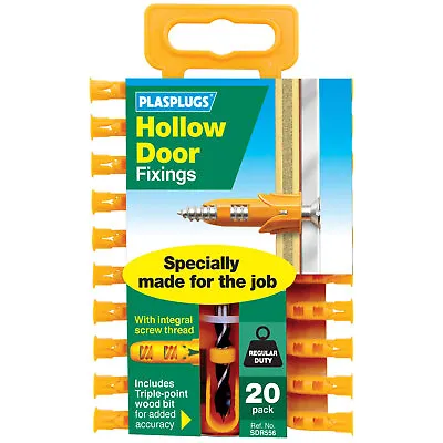 £7.24 • Buy Plasplugs SDR556CC SDR556 Hollow Door Fixings (20)