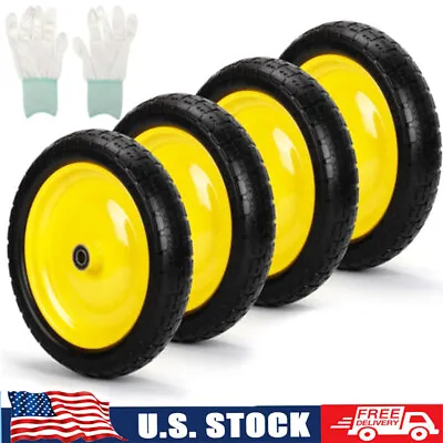 Gorilla Carts 13  No Flat Replacement Tire For Utility Cart 4 Pack Solid Wheels • $82.99