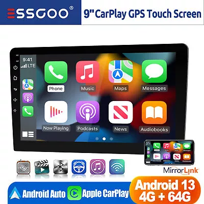 4+64G CarPlay 9  Double 2 DIN Android 13 Car Radio Stereo Touch Screen GPS NAV • $89.95