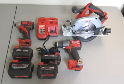 Milwaukee M18 Cordless Combo Tool Kit - Saw Drill Batteries Charger • $460