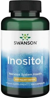 Swanson Inositol  650 Mg  Hormone Nervous System Support 100 Capsules • £13.97