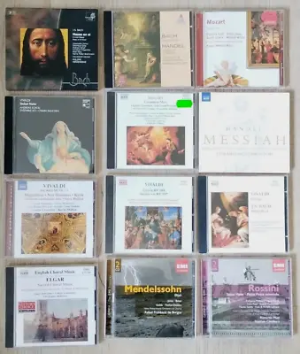 Choral Music 12 CD Lot - Elgar Rossini Mendelssohn Vivaldi Bach • £8.99