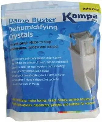 Kampa Damp Buster Caravan Motorhome Moisture Trap Dehumidifier Crystals - 1kg • £6.95
