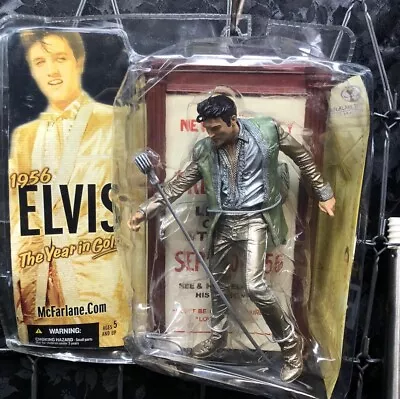 McFarlane Toys 1956 Elvis Presley The Year In Gold Figure Sealed 4th Ed 2005  • $45