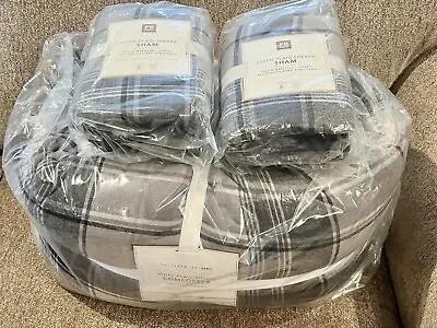 Pottery Barn Teen Jones Aspen Plaid Sherpa Full/Queen Comforter & Shams Cabin • $189.95