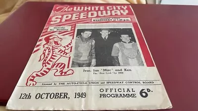 Glasgow White City V Coventry Bees--speedway Programme--12th October 1949 • £3.99