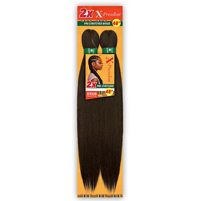 $4.75 • Buy Sensationnel Kanekalon 2X X-Pression PRE STRETCHED BRAID 48