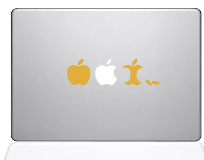 Decal Guru Edible Apple Decal Vinyl Sticker 12  MacBook Yellow 1056-MAC-12M-SY • $4