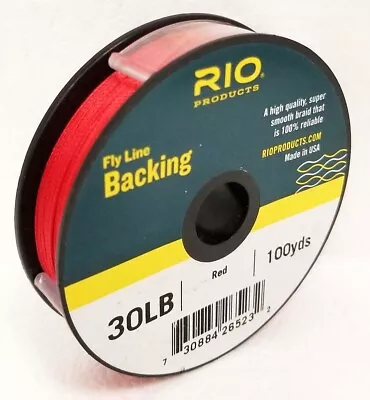 Rio 30 Lb 100 Yard Spool Of Dacron Backing In Red Fly Line & Reel Backing • $9.25