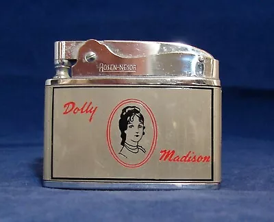 Vintage Rosen Nesor Flat Lighter  Dolly Madison  H.W. Madison Co. Cleveland Ohio • $6