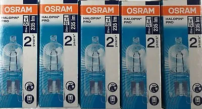 £12 • Buy Pack Of 5 Osram 20W = 25W G9 2pin Halopin Halogen Capsule Clear Dimmable Bulb
