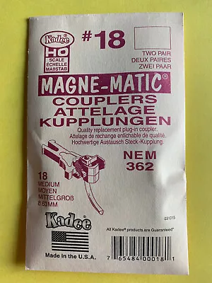 New Gauge H0 Kadee No. 18 Kupplungssätze Nem Coupler Medium (2 Couples) • £11.53