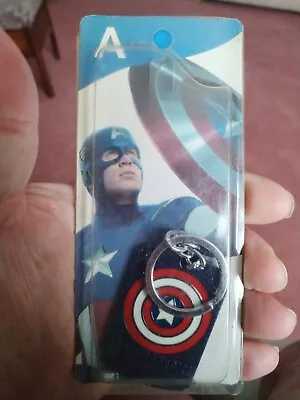 Marvel Captain America Shield Keyring Avengers Movie Comic Key Chain Novelty. • £5.47