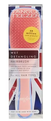 Tangle Teezer Wet Detangler Hairbrush For Wet & Dry Hair Blue Apricot Blaze • £12.50