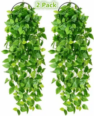 2x Artificial Trailing Ivy Vine Leaf Hanging Garland Greenery Plant Fake Foliage • £6.85