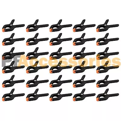 30 Pcs 2.7  Inch Mini Plastic Spring Clamps Tips Tool Clip 1  Jaw Opening • $12.89