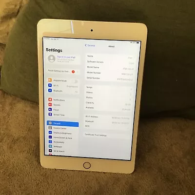 Apple IPad Mini 4 32GB Wi-Fi 7.9in - Silver Works Great! #220 • $15.50