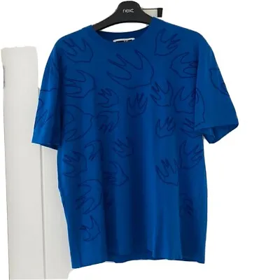 £65 • Buy Blue Alexander Mcqueen Swallow T Shirt