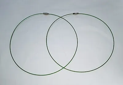 2 X Green MEMORY WIRE 18 Inch 2mm Choker NECKLACES Jewellery Making • £2