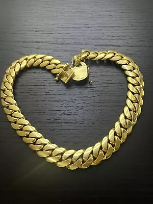 Men’s Solid 14k Yellow Gold Miami Cuban Link Chain 24” 669 Grams • $15000