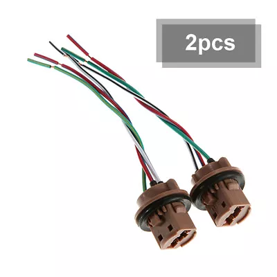 2Pcs T20 7443 Brake Turn Signal Light Wiring Harness Led Tail Plug Bulb Socket • $7.91