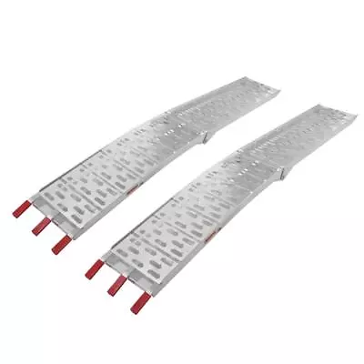 2x 7.5' Aluminum Folding Loading Ramps ATV UTV Truck Motorcycle Lawn Mower • $134.50