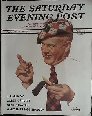 The Saturday Evening Post August 31 1935 J.F. Kernan Gene Sarazen • $16.81