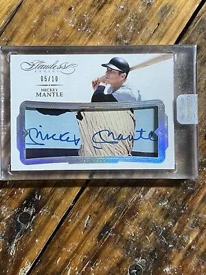 2017 Flawless Mickey Mantle Baseball Cut Signature Auto /10 ENCASED/SEALED • $10000