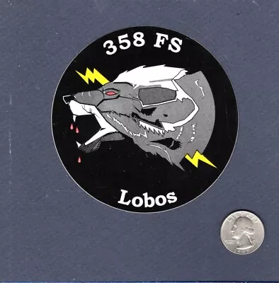 Sticker 358th FS LOBOS A-10 THUNDERBOLT USAF Fighter Squadron Patch Image • $4.99