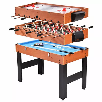 48  3-In-1 Multi Combo Game Table Foosball Soccer Billiards Pool Hockey For Kids • $189.99