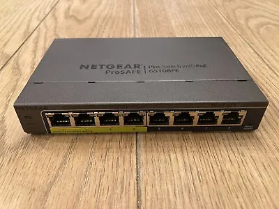 Netgear ProSAFE Plus 8-Port Gigabit Switch With 4-Port PoE GS108PEv3 • $24