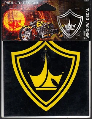 Paul Jr. Designs Window Decal Flames Bike #804894 By Kraco New & Sealed • $7.99