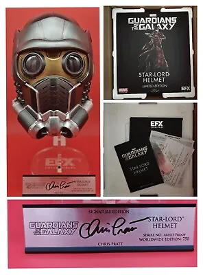 SEALED Chris Pratt Signed EFX Marvel Star-Lord 1:1 Helmet LE Artist Proof NIB • £3615.23