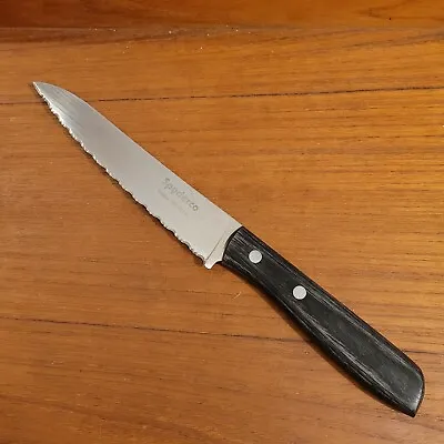 Vintage Spyderco Masahiro Japan 6  Utility Kitchen Knife Wood Handle Hi-Carbon • $109.99
