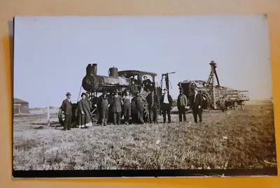 Occupational RPPC Farm Scene Somewhere On The Plains Avery Steam Engine Postcard • $20