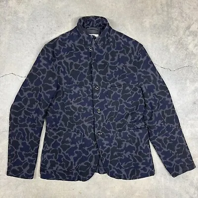 Engineered Garments Leopard Print Blazer Jacket Mens L Tailored Fit Purple Gray • $175