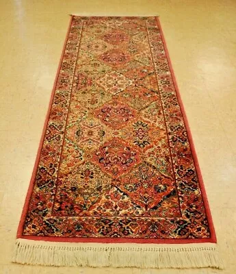 Antique Early Karastan Kirman Multi_color Panel Pattern#717 Rug Carpet 2'10 X 9' • $1400