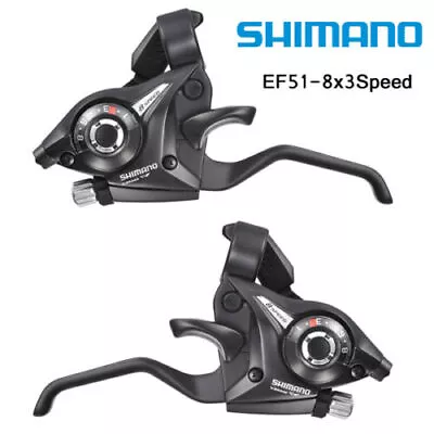 Shimano ST-EF51 GEAR Shifter 3/7/8/3x7/3X8 V-Brake Lever Speed Set Bike MTB • $19.68