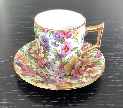 £17.50 • Buy James Kent Old Foley Pottery Chintz Du Barry Demitasse Coffee Cup And Saucer