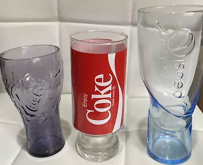 3 Different Coke & Pepsi  Coca Cola Coke  Glasses • £6