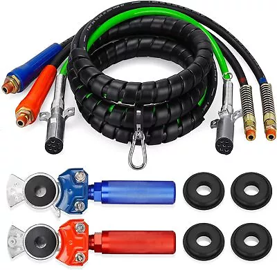 15ft 3 In 1 ABS & Air Hose Wrap 7 Way Electrical Cable For Semi Truck Trailer  • $109.99