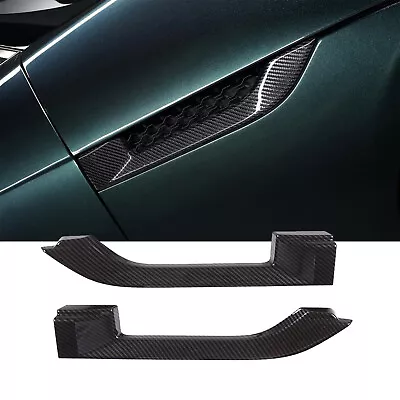 Carbon Fiber Car Body Side Fender Air Outlet Vent Cover For Jaguar F-TYPE 13-20 • $98.84
