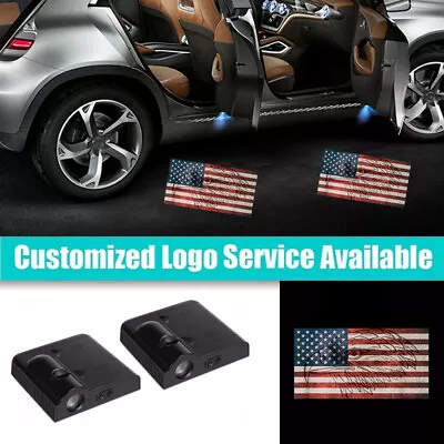 2pcs Falcon USA Flag Logo Car Door Infrared LED Laser Projection Welcome Light • $17.94