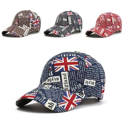 Union Jack British Flag Summer Visor Hat Baseball Cap Sun Hats Casual Cap • £5.66